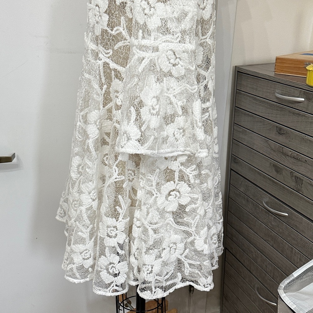 Free People White Floral Lace Dress see through gorgeous lace🤩🤩🤩 - Picture 9 of 15